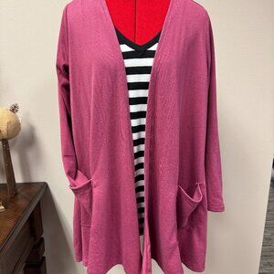 LuLaRoe Caroline Cardigan Mauve Rose Solid NEW size S